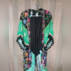 Ivy Jane Multicolor Floral Kimono Top